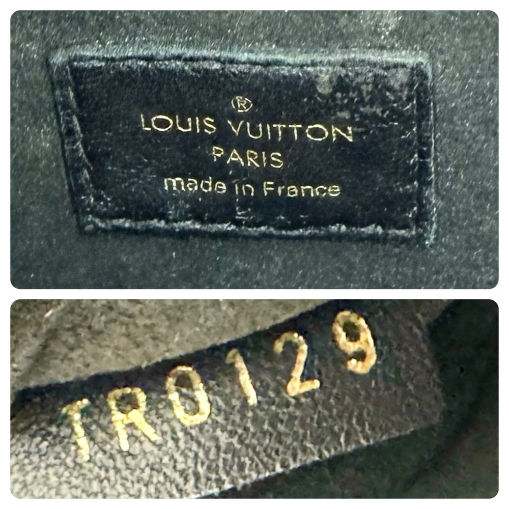 SOLD Louis Vuitton Black Calfskin & Brown Monogram Coated Canvas Double V Bag - Picture 14 of 17